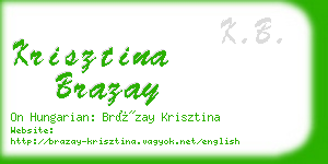 krisztina brazay business card